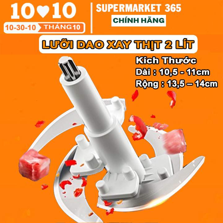 { Giá sỉ } Lưỡi Dao - Máy Xay Thịt Đa Năng, Máy Xay Thịt 2L, Loại 4 Lưỡi Kép Sắc Bén Không Rỉ