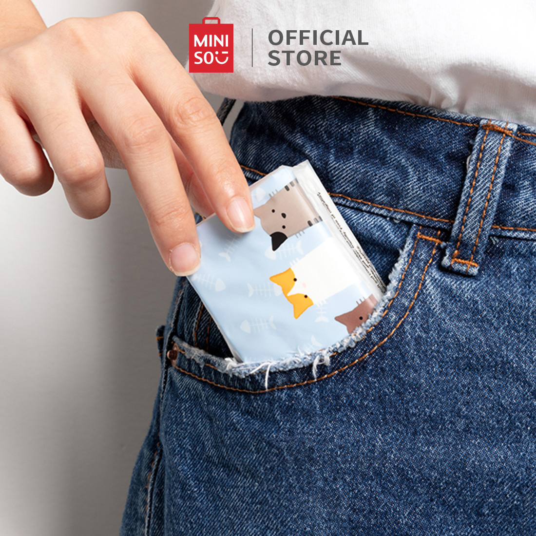 Miniso Khăn giấy Cartoon(18 Packs)