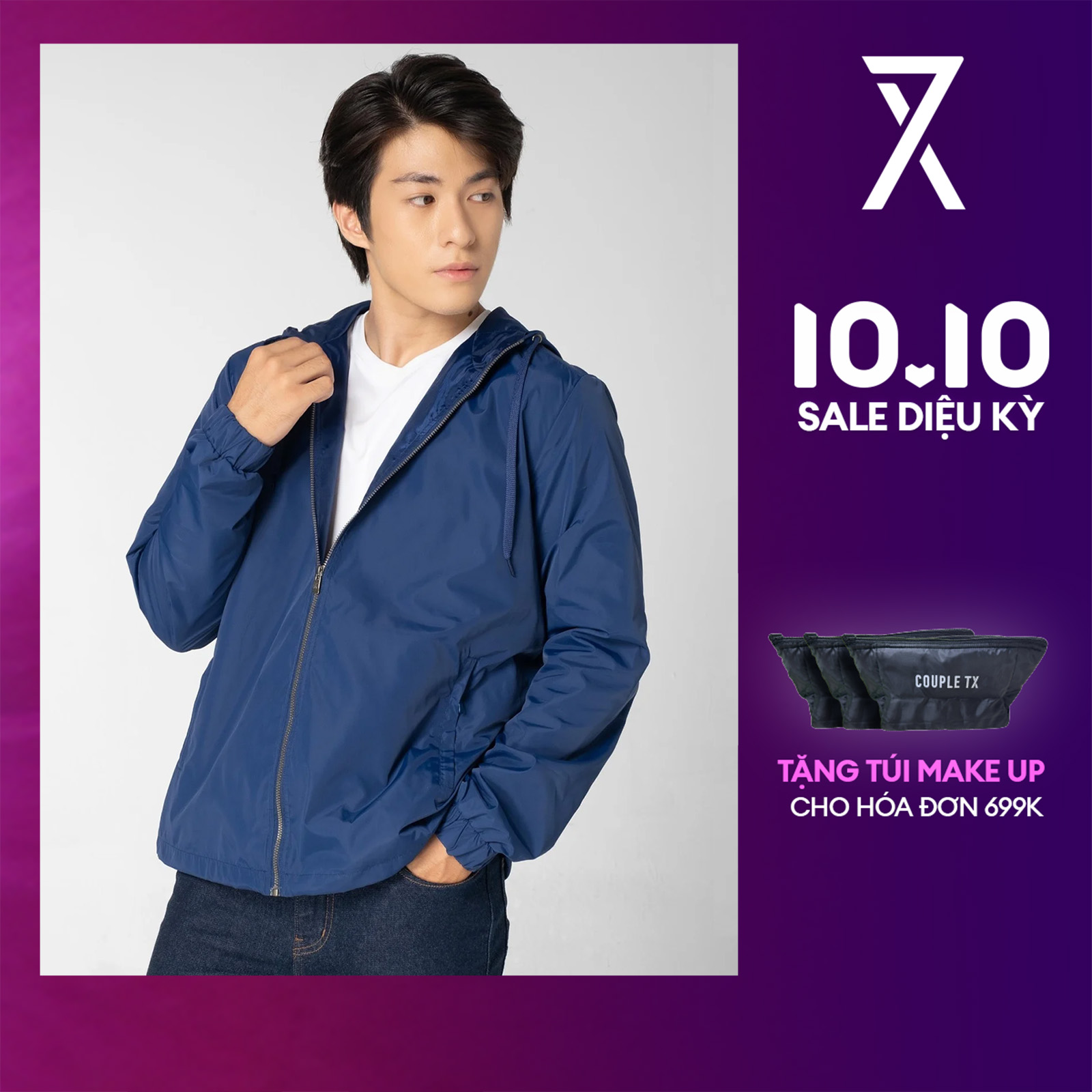 Áo Khoác Dù Nam Couple TX - Áo Khoác 2 Lớp Có Nón Chống Nắng, Tránh Gió, Áo Khoác Gió Mát Mẻ, Mềm Nhẹ Basic MOP 1066