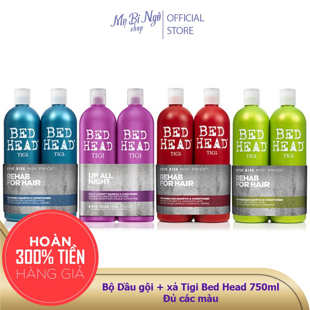 [] Bộ Dầu gội + xả Tigi Bed Head 750ml