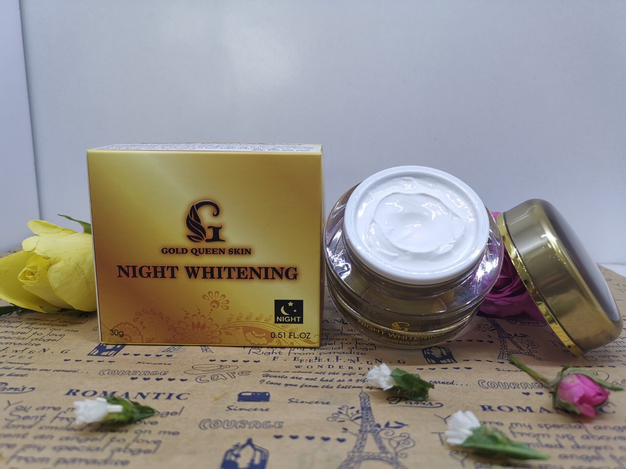 Kem dưỡng trắng da ban đêm Gold Queen Skin