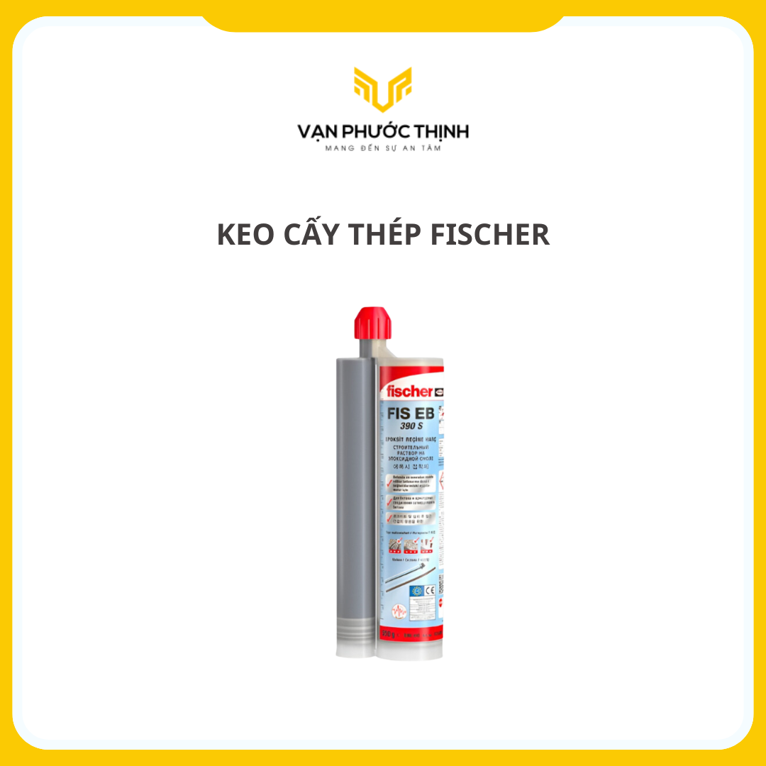 Keo cấy thép fischer eb 390s có sẵn vòi bơm