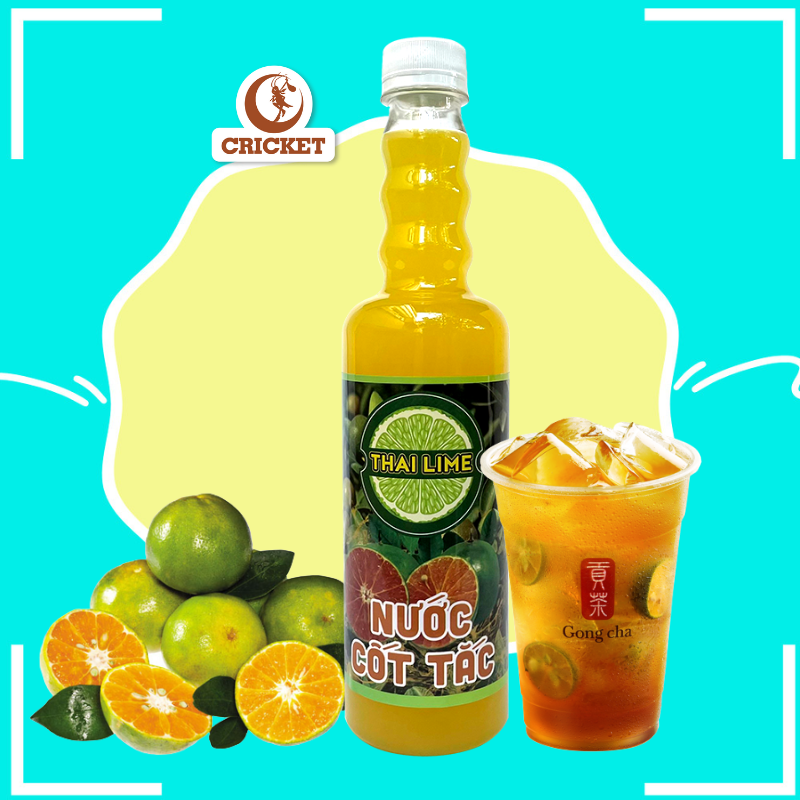 Nước Cốt Tắc Nguyên Chất Thái Lime Chai 500ml, dùng pha trà tắc, nước chấm làm gỏi, chân gà ngâm xả tắc siêu tiện lợi