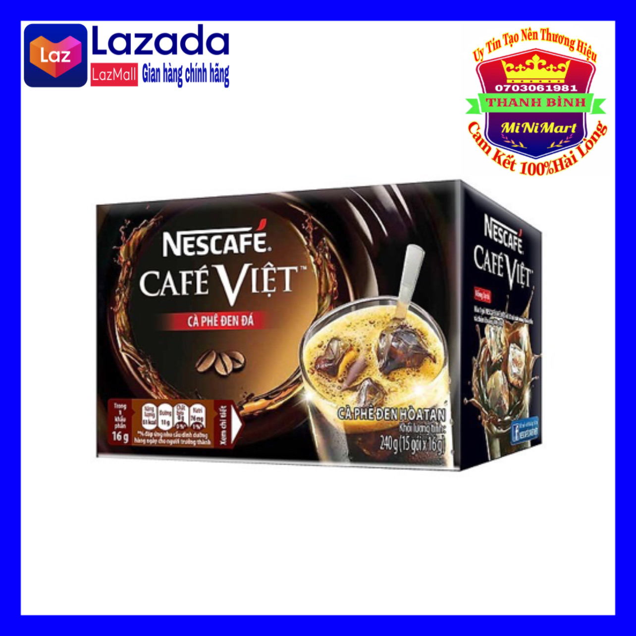 Nescafe cafe việt cà phê đen đá - hộp - cà phê hòa tan
