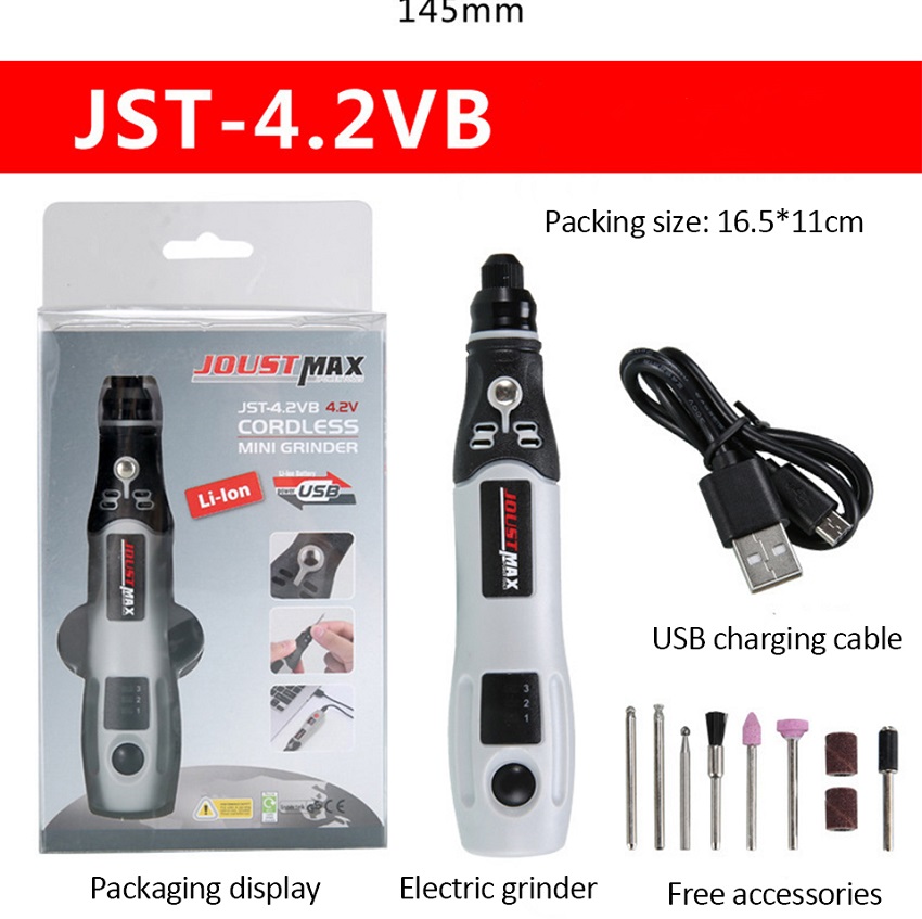 Máy khoan mài khắc mini chạy pin sạc 4.2V không dây Joust Max
