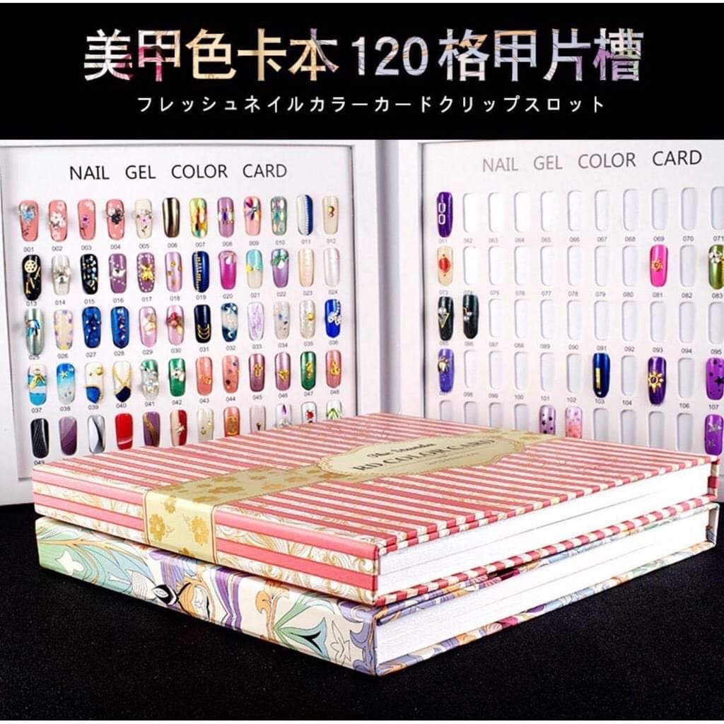 [HCM]Combo Sổ Mẫu Móng 120 ô , Làm Bảng Màu , Mẫu Móng Chuyên Nghiệp (màu ngẩu nhiên)