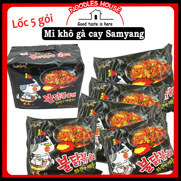 [CÓ HỎA TỐC] (LỐC 5 GÓI) Mixed Mì Khô Gà Cay Samyang Hàn Quốc Các Vị - Samyang Hot Chicken Ramen 140g