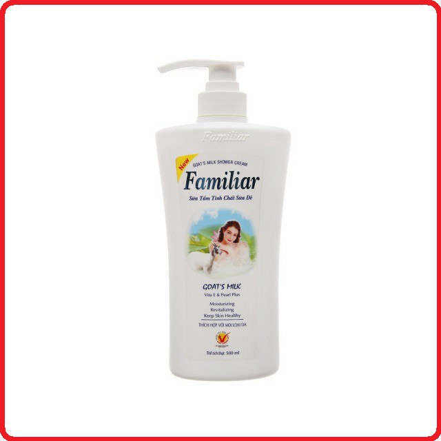 Sữa tắm trắng da familiar tinh chất sữa dê chai 500ml