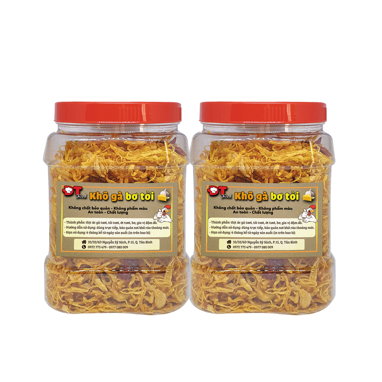 Khô gà bơ tỏi thượng hạng dtfood 1kg