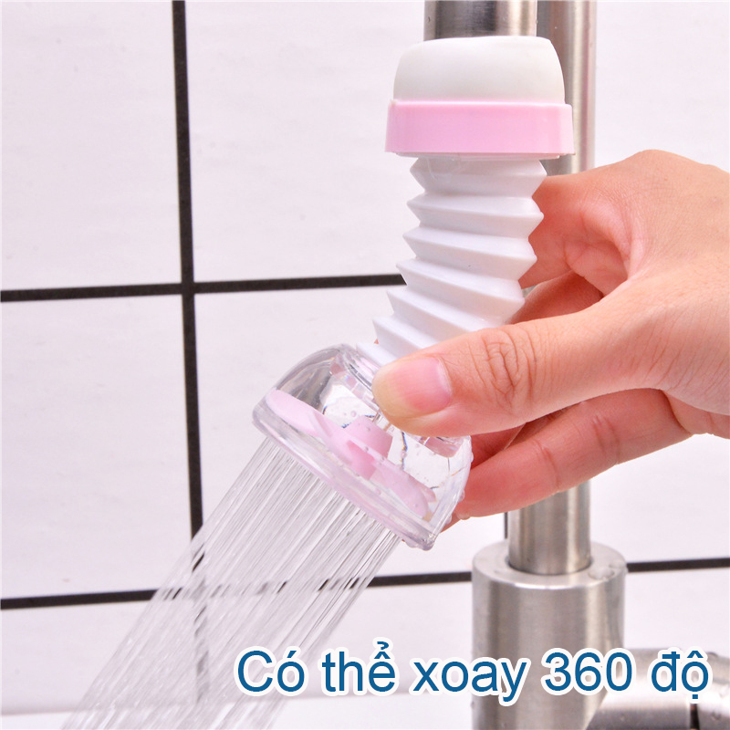 [HCM]【Like】Vòi bếp gia dụng chống nước văng đầu mở rộng bộ lọc mở rộng vòi xoay vòi tiết kiệm nước tắm