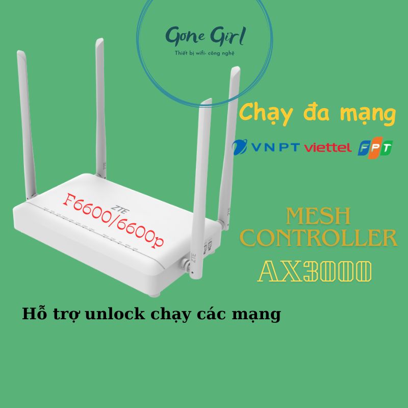 (Hàng cũ) Modem ZTE F6600/f6600p FPT Ax1800gz/Ax3000gz,  có thể thay thế modem nhà mạng