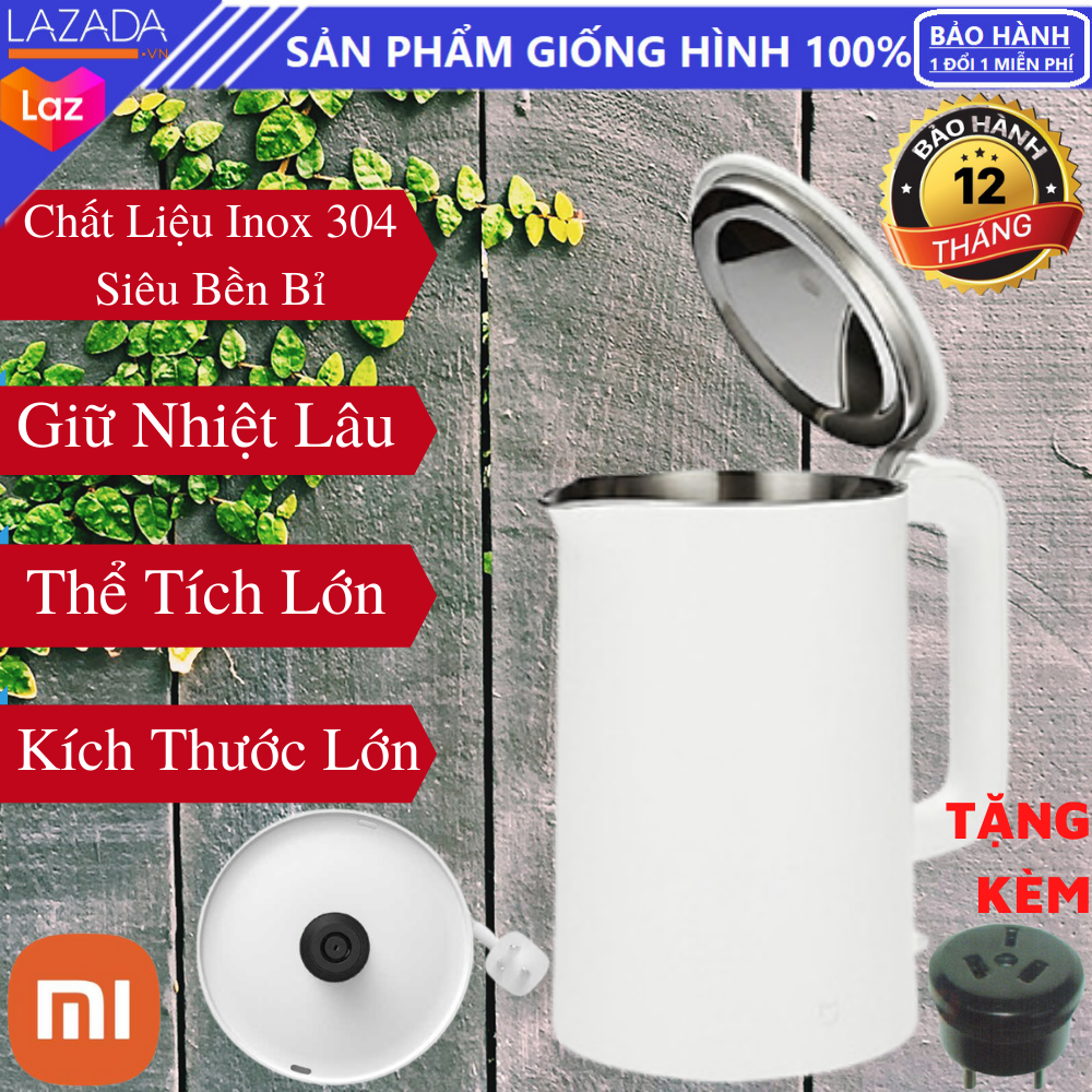 [BẢO HÀNH 1 NĂM] Ấm Đun Nước Siêu Tốc Xiaomi MIJIA 1A - Ấm Siêu Tốc Xiaomi 1A Ver 2020 - Công Suất Lớn 1800W Làm Nóng Nhanh- Chất Liệu Inox 304 Giữ Nhiệt Tốt- Dung Tích Lớn 1,5L ấm đun nước siêu tốc , ấm đun nước  ấm đun nước