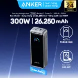 [NEW] Sạc dự phòng Anker Prime 26.250mAh 300W | 3 cổng sạc 3 thiết bị cùng lúc | Hỗ trợ sạc hai chiều | Đạt chuẩn TSA (được mang lên máy bay) | Điều khiển qua ứng dụng | Màn hình thông minh | Dành cho Laptop, MacBook, iPhone 17/16 Series - A110A