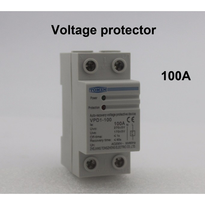 Bảo Vệ Chống Quá Áp  Mất Pha  Bảo Vệ Điện Áp  Đứt Trung Tính 1 Pha 100A Tomzn