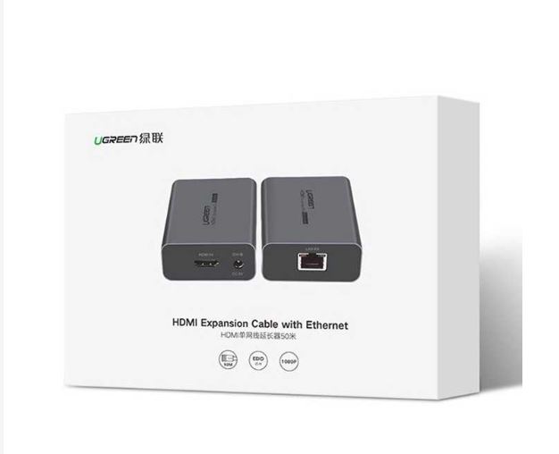 Bộ chuyển HDMI qua cáp mạng lên đến 50m hỗ trợ Full HD 1080P UGREEN CM196 50739 Bộ chuyển HDMI qua cáp mạng lên đến 50m hỗ trợ Full HD 1080P UGREEN CM196 50739