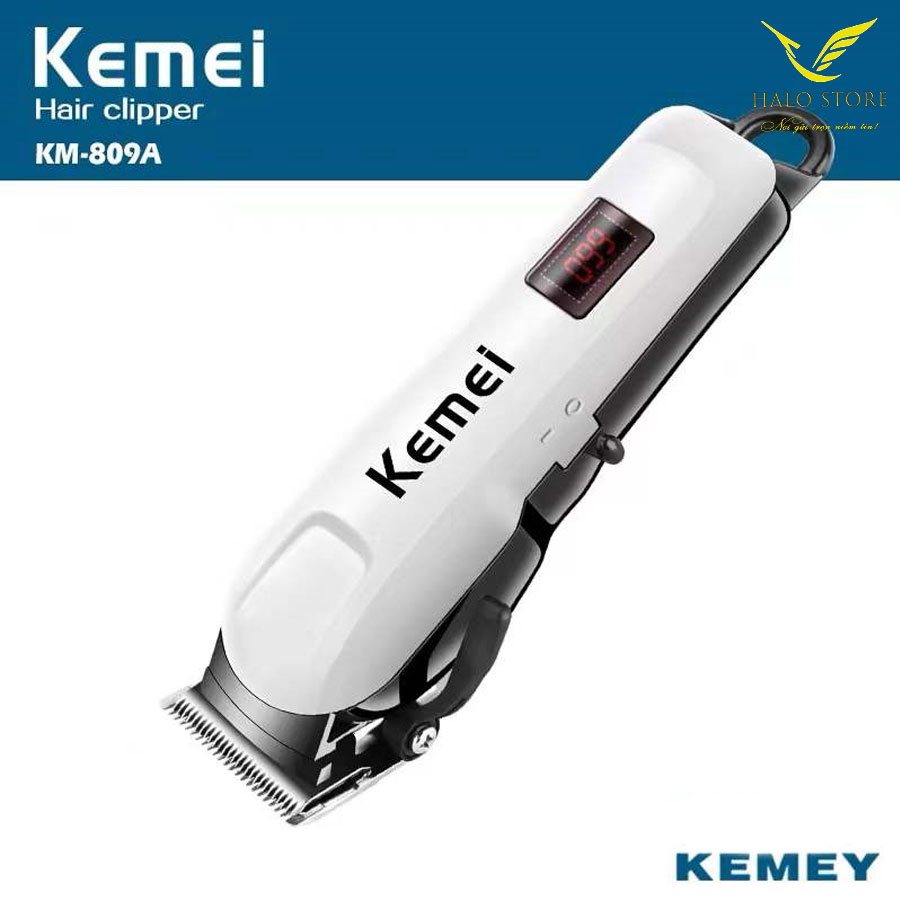 - tông đơ cắt tóc chuyên nghiệp kemei 809a, pin 2600 mah sử dụng 240 phút công suất 5w, lưỡi cắt titatium, động cơ hạn chế tiếng ồn - bảo hành 12 tháng