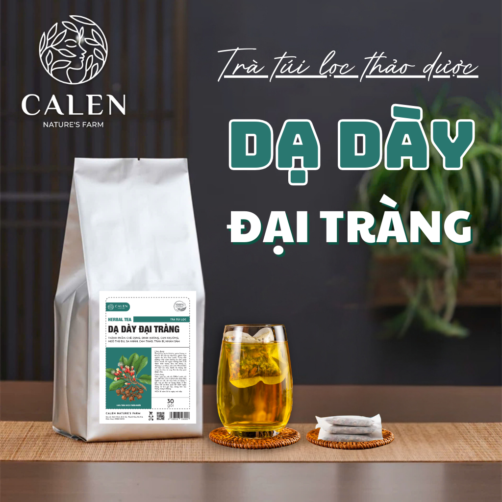 Trà dạ dày đại tràng Calen Nature Farm chống viêm loét dạ dày, trào ngược thực quản bịch 30 gói lọc