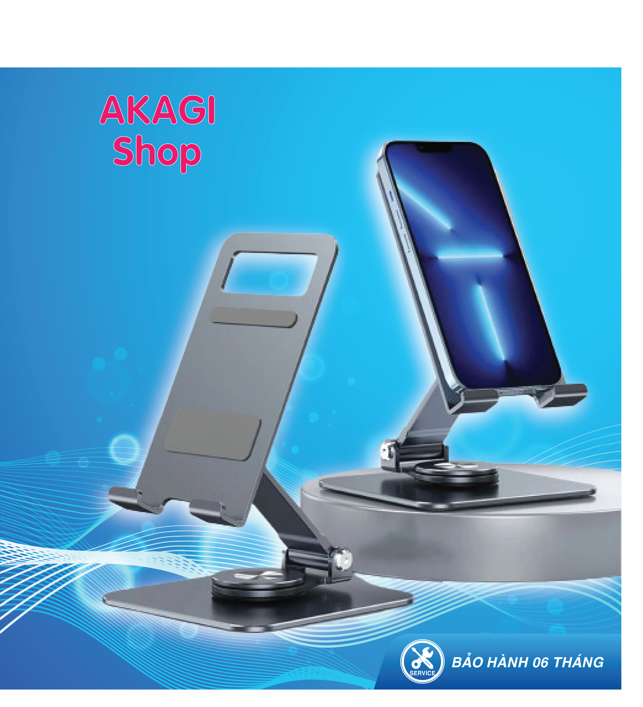 Giá đỡ điện thoại di động, giá đỡ máy tính bảng smoyng, chất liệu hợp kim nhôm, hỗ trợ xoay 360°, tương thích với điện thoại, máy tính bảng.