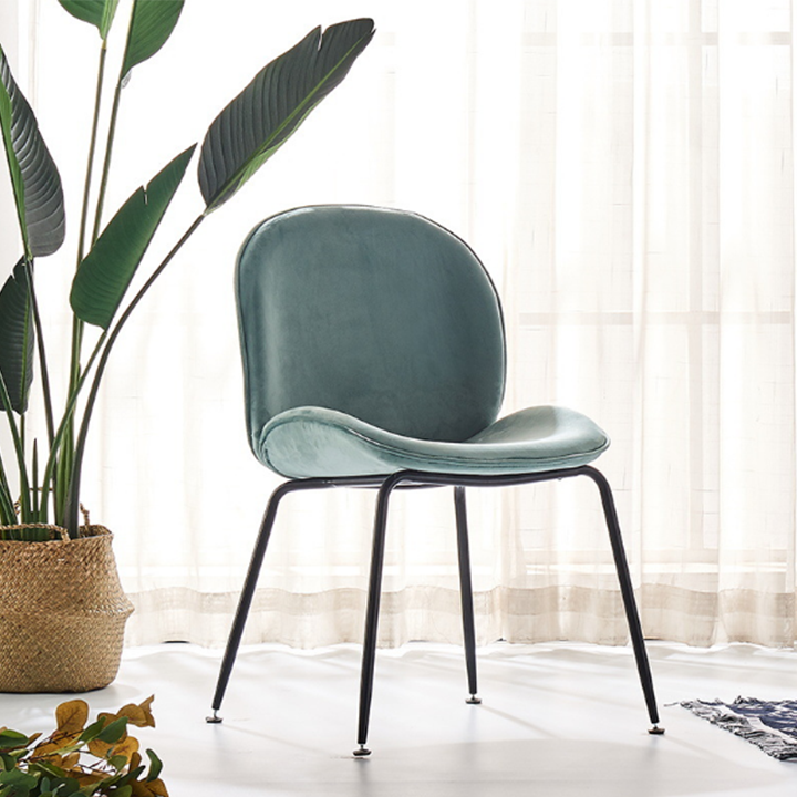 Ghế ngồi bàn ăn nỉ nhung cao cấp trang trí phòng bếp - Ghế cafe dựa lưng thư giãn êm ái - Ghế bàn trang điểm decor phòng ngủ đẹp