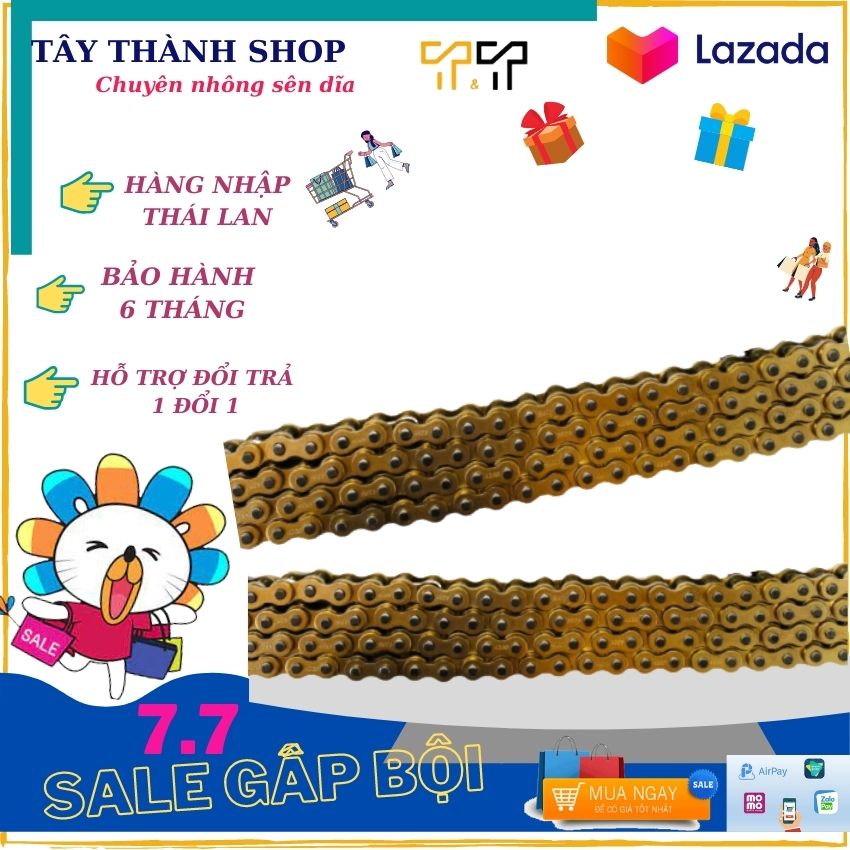 [HCM][ Khuyến mãi mùa dịch tồn kho] Tây Thành Shop bán lẻ Sên xích dành cho các loại xe gắn máy xe số ... Bao bạn chạy 25000km  bảo hành 1 đổi 1