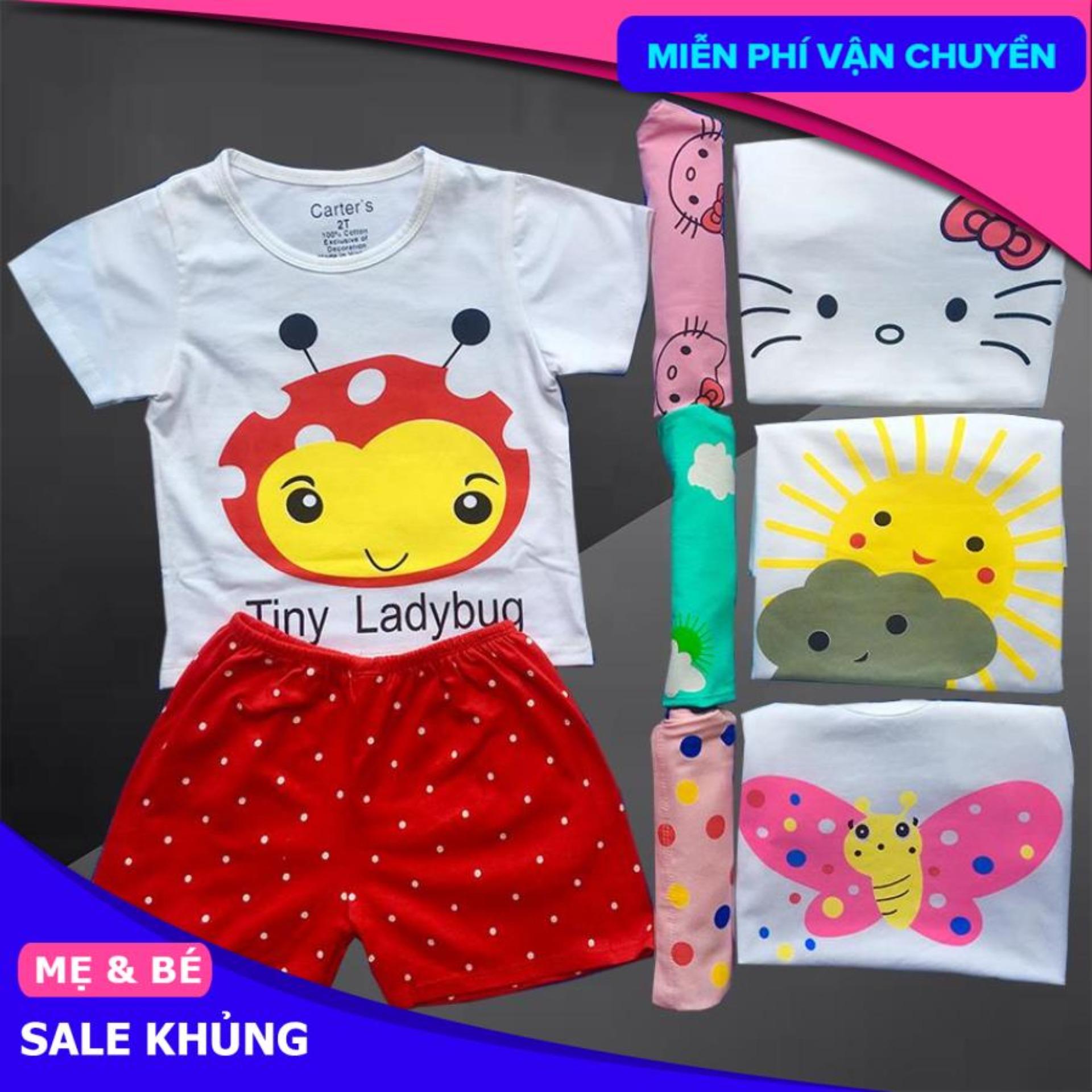 4 Bộ quần áo cho trẻ em, sơ sinh 100 % cotton Size 4 (11-13kg) mẫu bé gái
