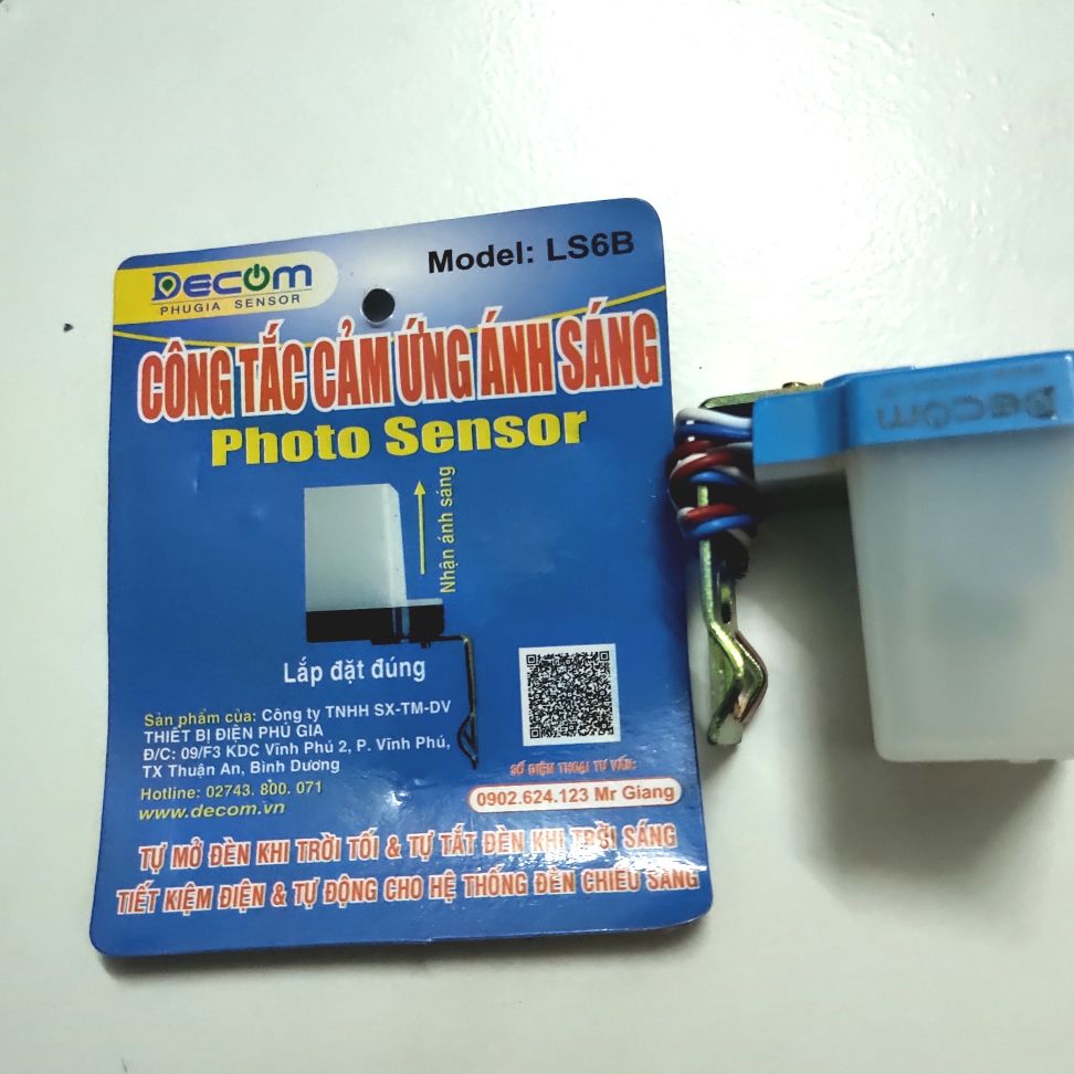 Công tắc cảm ứng ánh sáng Decom LS6B