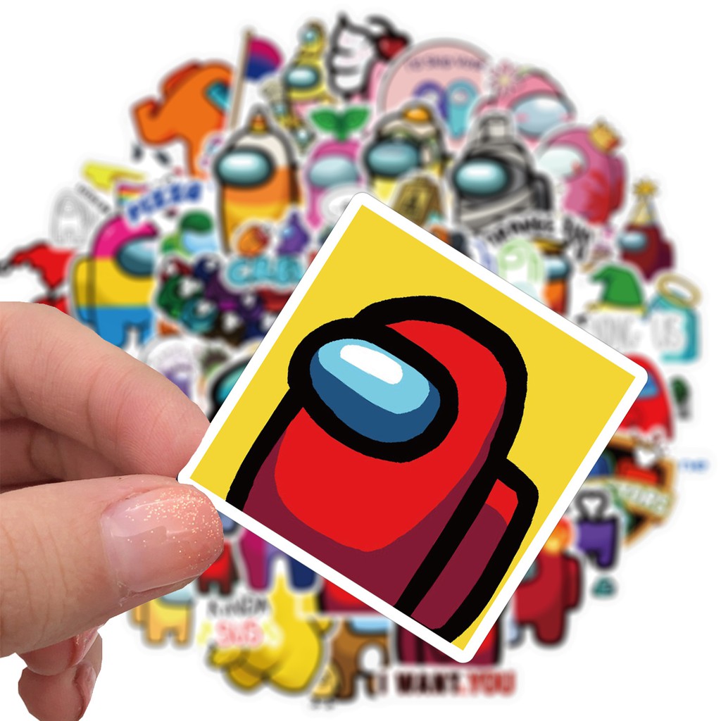 Set 45 sticker graffiti among us không thấm nước