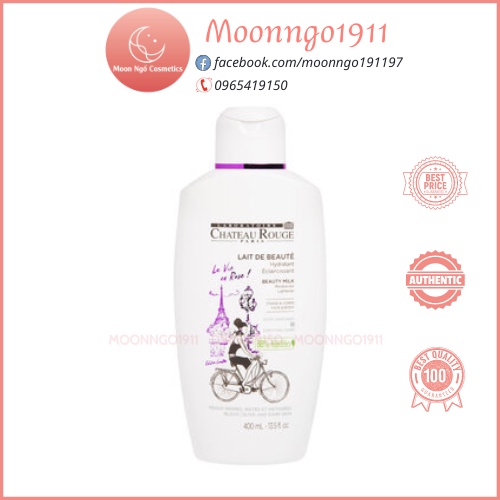 Sữa dưỡng thể kích trắng Pháp Chateau Rouge - 400ml