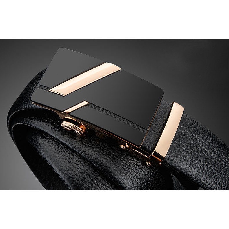 Thắt Lưng Da Nam  Dây Nịt Nam Da Bò 100% Mầu Vàng Nam Tính Chính Hãng LV658 ! ^