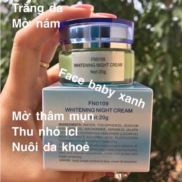 Kem Face Baby Xanh loại nám tàn nhang