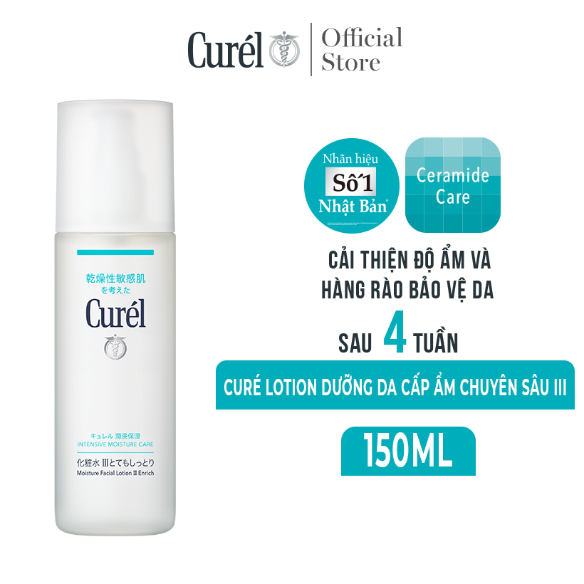 Dưỡng Ẩm Nhiều - Lotion Dưỡng Da Cấp Ẩm Chuyên Sâu III Curel Intensive Moisture Care Moisture Lotion III Enrich 150ml
