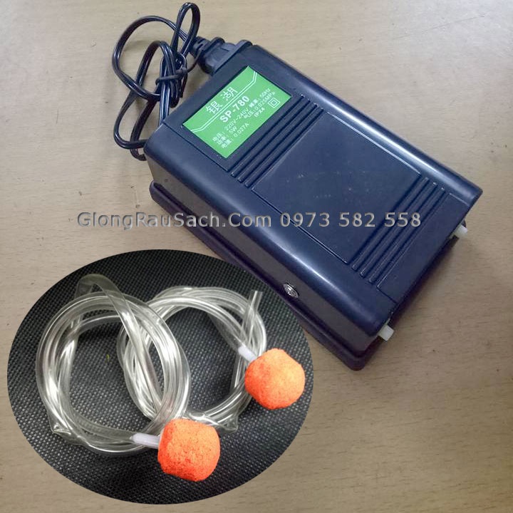 Máy sủi khí oxy bể cá cảnh mini 2 vòi sp 780