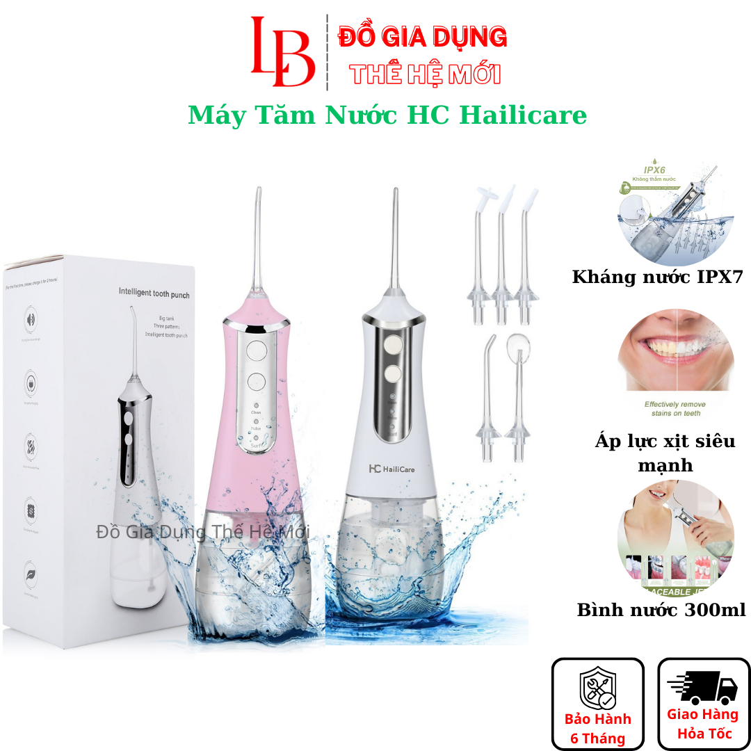 HOÀN TIỀN 15% - Máy tăm nước HC HailiCare L-10 300ml, Máy tăm nước xịt siêu mạnh công nghệ Đức vệ sinh răng miệng cao cấp bản Plus 2024