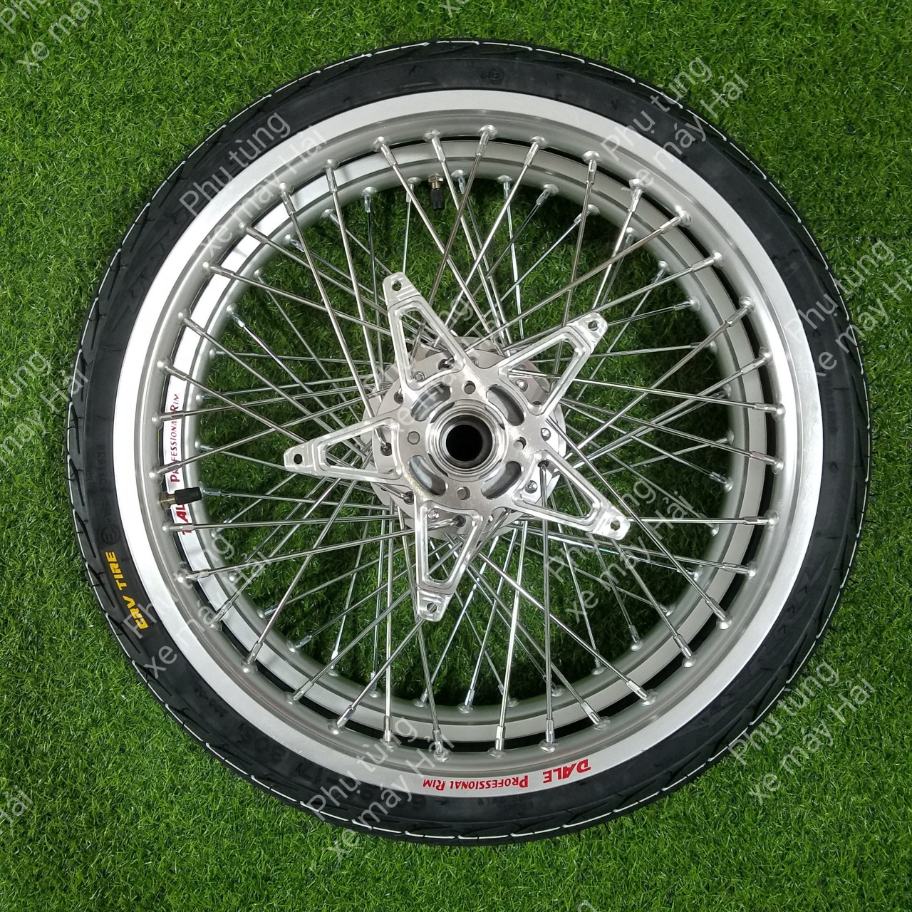 Bánh căm raider xăng cơ và satria f150 đùm mạ crom kèm lòng dĩa trước cnc niềng nhôm thái full vỏ ruột crv lắp như zin HTH1128 msp 2252