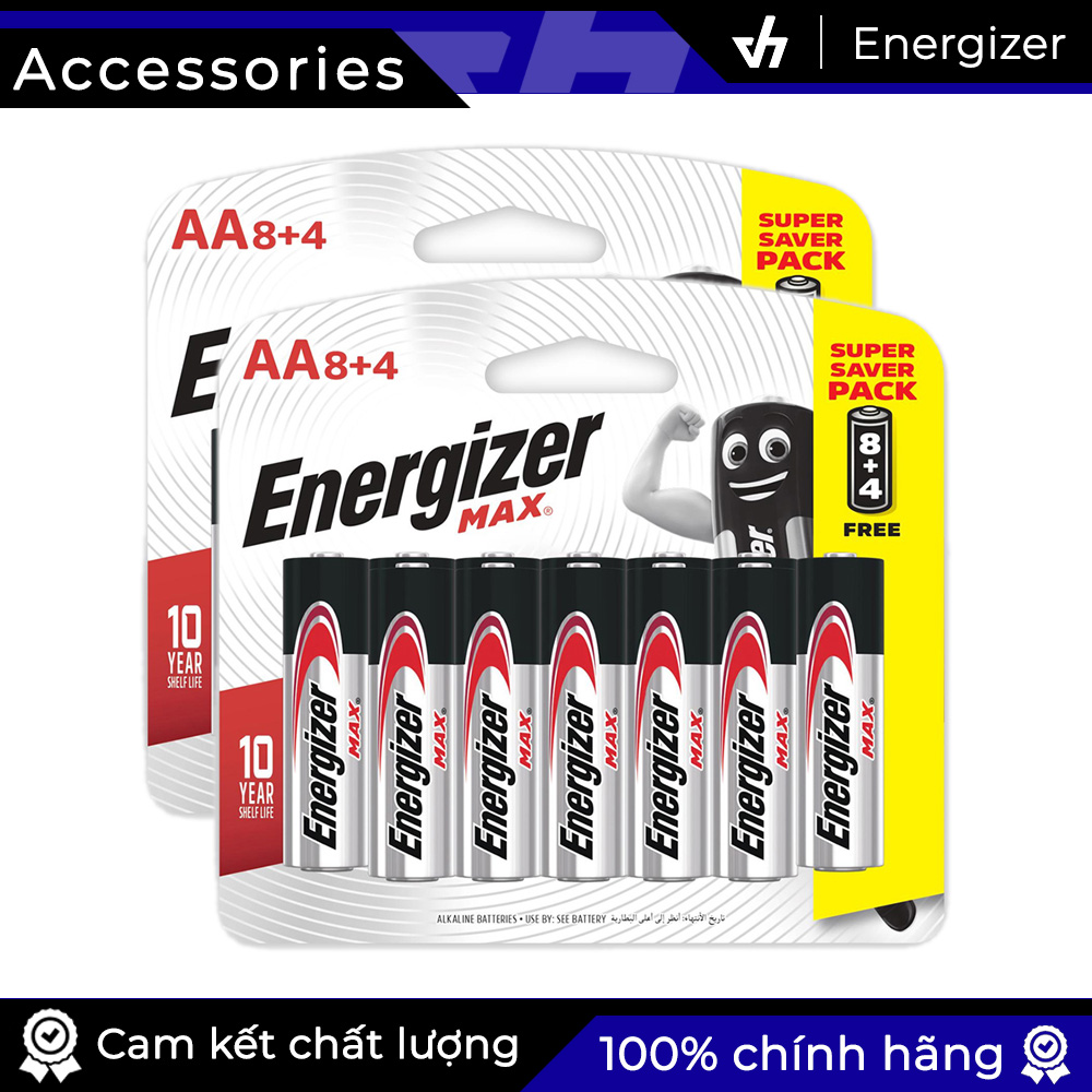 Bộ 16+8 pin aa energizer alkaline chống chảy e91
