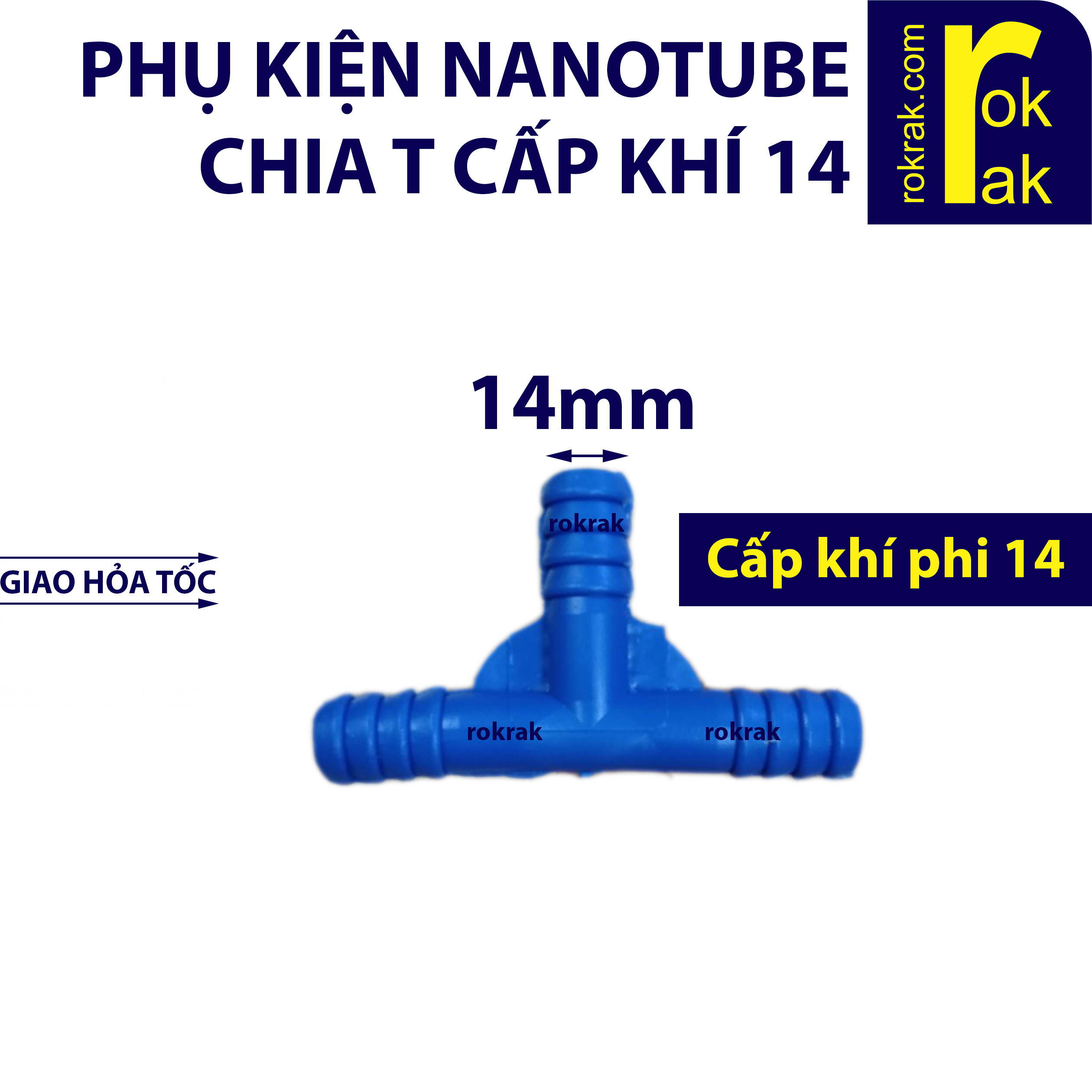 Phụ kiện ống sủi nano tube T14 cấp khí phi 14 tạo vòng sủi