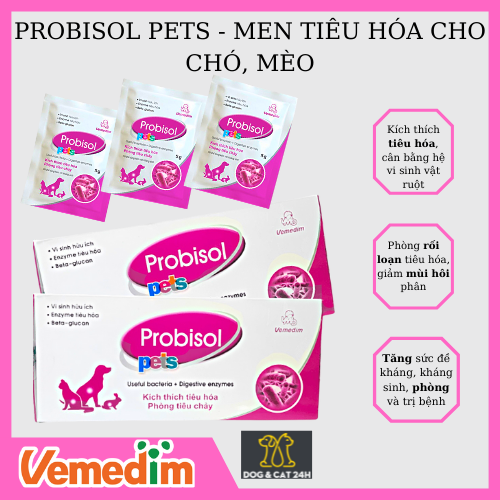 Men tiêu hóa cho chó, mèo - probisol pets 5g