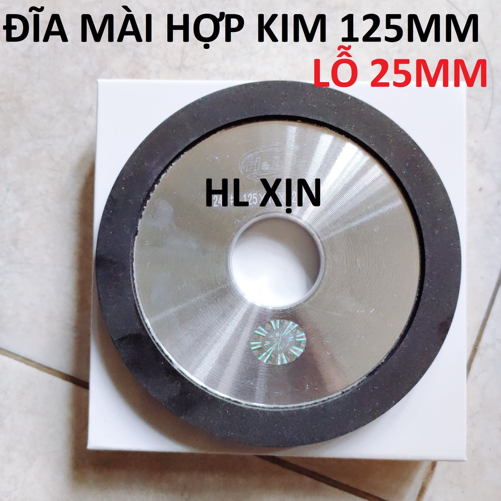 Đĩa mài lưỡi cưa 125mm lỗ 25mm HL cao cấp / Đĩa mài rửa lưỡi cưa hợp kim, đĩa mài hợp kim