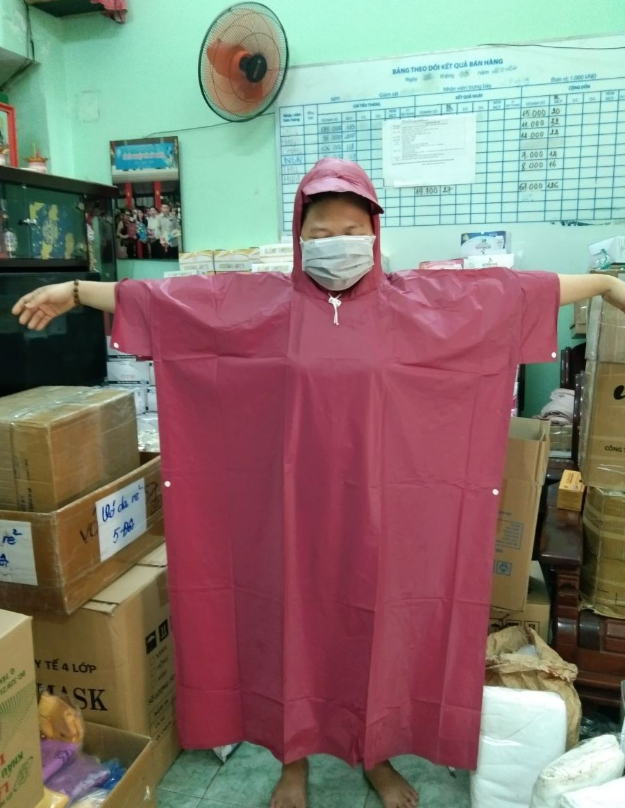 Áo mưa nhựa 1m2 cánh dơi cao cấp vải nhựa KHÔNG CÓ IN CHỮ LOGO ĐƯỢC CHỌN MÀU THEO Ý THÍCH