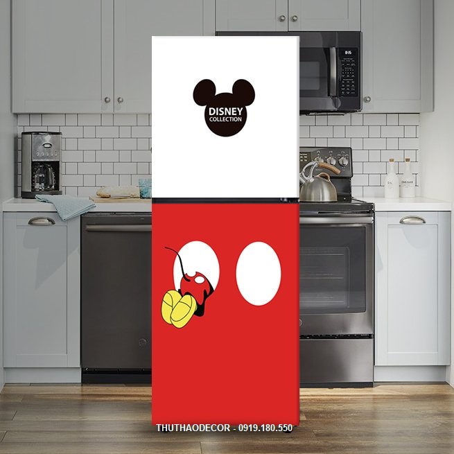 Decal Dán Tủ Lạnh MICKEY Đỏ, MICKEY COLECTION - THUTHAODECOR