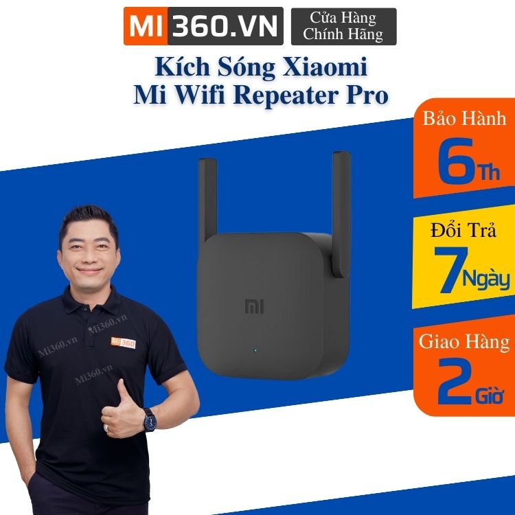 Kích sóng Xiaomi Mi Wifi Repeater Pro phiên bản mới 300 Mbps