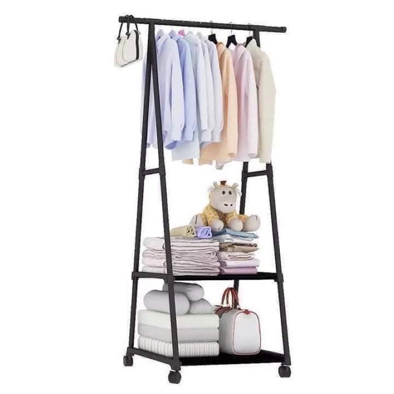 Giá Treo Kệ Treo Có Bánh Xe Quần Áo Chữ A Lắp Ghép Di Chuyển Tiện Lợi