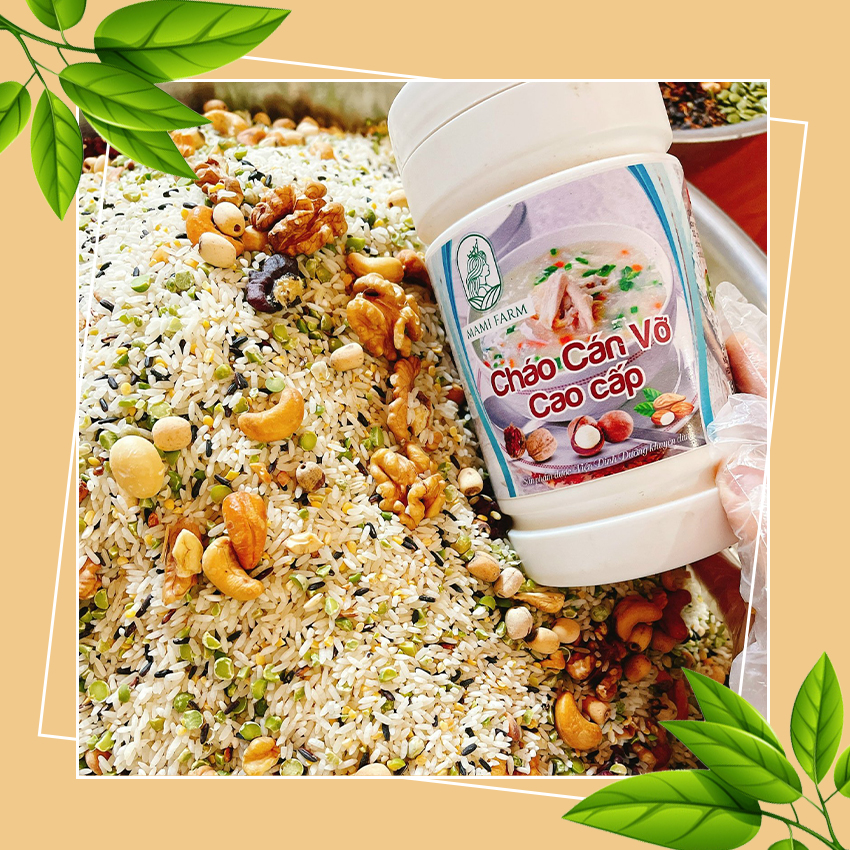 Cháo Cán Vỡ Cho Bé Cao Cấp Mamifarm Giúp Bé Tăng Cân Nhanh Chống Suy Dinh Dưỡng Tăng Sức Đề Kháng Thúc Đẩy Phát Triển Thể Chất Toàn Diện [Hộp 500g]