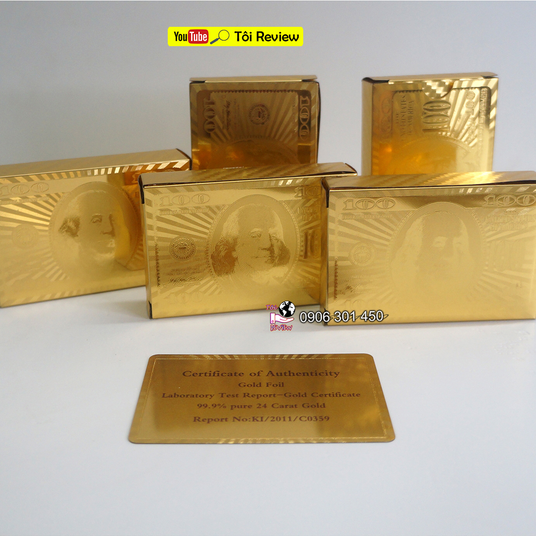 Review Bộ Bài tây 52 lá Mạ vàng 24k. Món đồ chơi không thể thiếu trong dịp tết