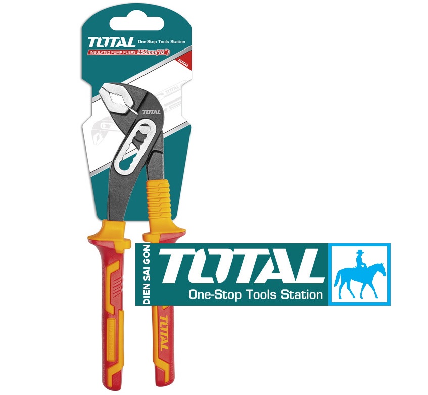 Kìm kềm mỏ quạ cách điện 1000v mở 40mm 10inch 250mm crv total thtip28101