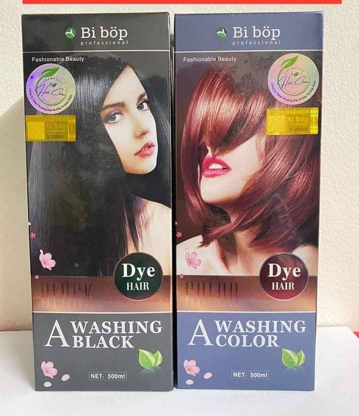 Dầu gội phủ bạc bibop nâu đen mẫu mới chai 500ml