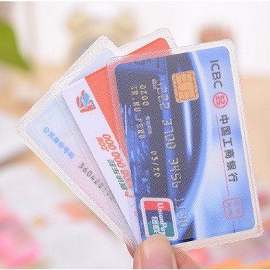 Vỏ bọc thẻ cccd set 10 bao túi đựng thẻ trong suốt bảo quản bằng lái xe thẻ atm cmnd card visit thẻ hssv mrsocks pk024