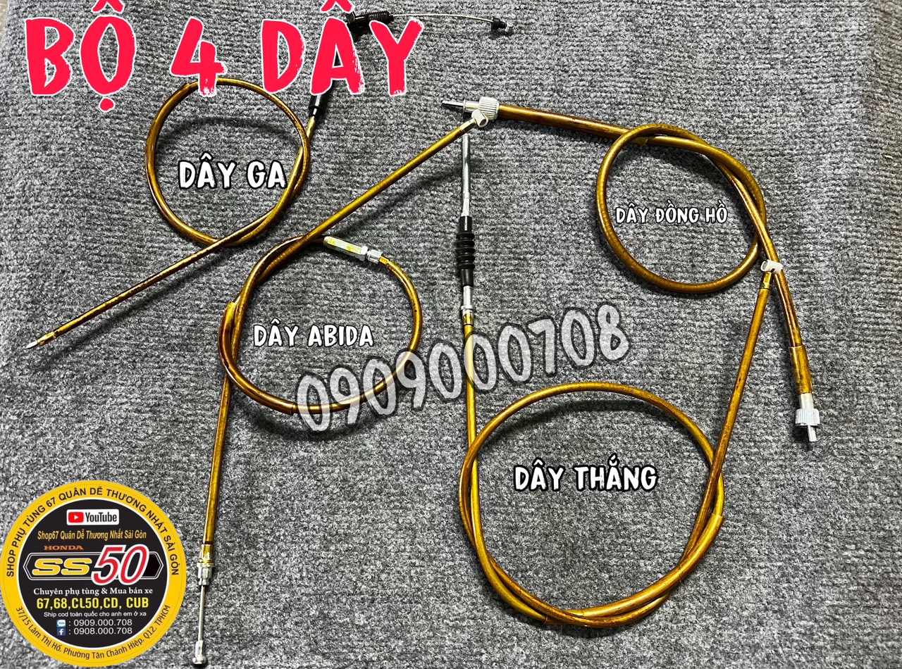 Bộ dây côn thắng ga, hàng gia công. dành cho các dòng xe 67 - 68 - cd - cl