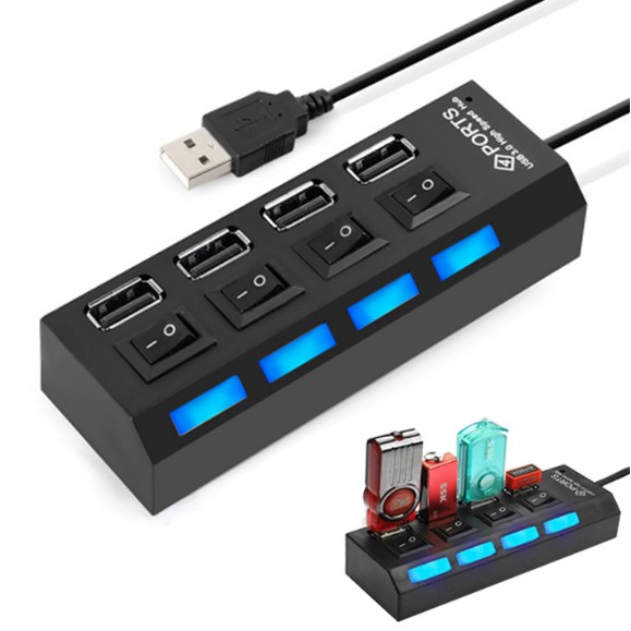 Hub chia 4 cổng usb loại có công tắc [giá rẻ]