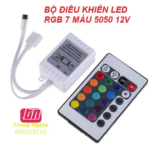 Bộ điều khiển led rgb 7 màu 5050 12v mạch điều khiển led rgb